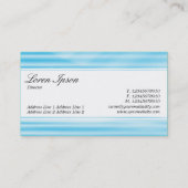 Carte De Visite Bande centrale (bordé) - Bleu ondulé (Dos)