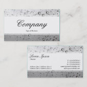 Carte De Visite Bande centrale (bordé) - Script - Fenêtre Pluie (Devant / Derrière)