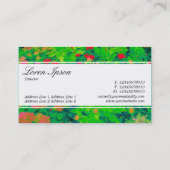 Carte De Visite Bande centrale (bordé) - Script - Fleur psychédéli (Dos)