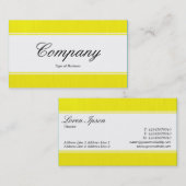 Carte De Visite Bande centrale (bordé) - Script - Jaune peint (Devant / Derrière)