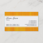 Carte De Visite Bande centrale (bordé) - Script - Orange peint (Dos)