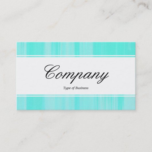 Carte De Visite Bande centrale (bordé) - Script - Turquoise Peint (Devant)