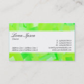 Carte De Visite Bande centrale (bordé) - Script - Vert peint (Dos)