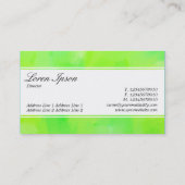 Carte De Visite Bande centrale (bordé) - Script - Vert peint II (Dos)