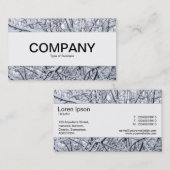 Carte De Visite Bande centrale - Branches de neige (Devant / Derrière)