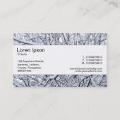 Carte De Visite Bande centrale - Branches de neige (Dos)