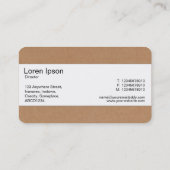 Carte De Visite Bande centrale - Carton (Dos)