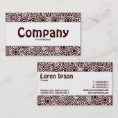 Carte De Visite Bande centrale - Circuits Aliens II - Brown foncé (Devant / Derrière)