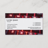 Carte De Visite Bande centrale - Clavier lumineux (Dos)