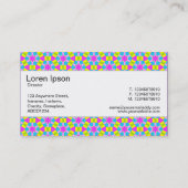 Carte De Visite Bande centrale - Colorée géométrique (Dos)