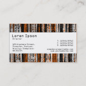 Carte De Visite Bande centrale - Décadage numérique - Orange (Dos)