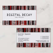 Carte De Visite Bande centrale - Découpe numérique - Rouge (Devant / Derrière)