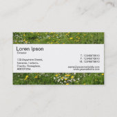 Carte De Visite Bande centrale - Fleurs de prairie (Dos)