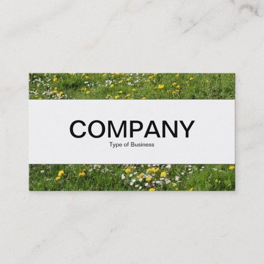 Carte De Visite Bande centrale - Fleurs de prairie (Devant)