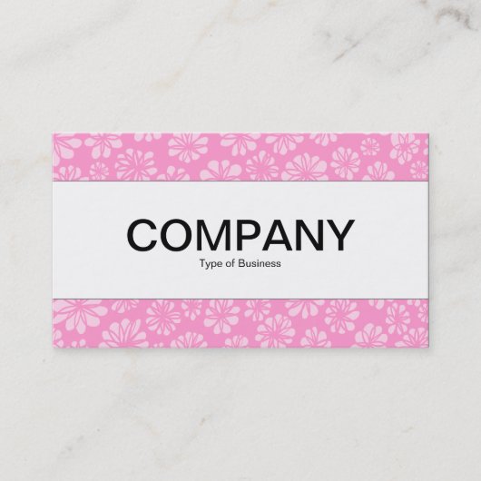 Carte De Visite Bande centrale - Floral rose (Devant)