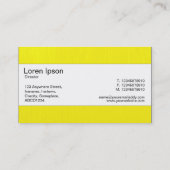 Carte De Visite Bande centrale - Jaune peint (Dos)
