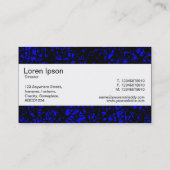 Carte De Visite Bande centrale - Lignes Abstraites - Bleu (Dos)