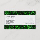 Carte De Visite Bande centrale - Lignes Abstraites - Vert (Dos)