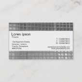 Carte De Visite Bande centrale - Mur en verre 01 - Noir et blanc (Dos)