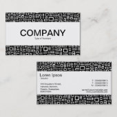 Carte De Visite Bande centrale - Rectangles Abstraites (Devant / Derrière)