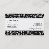 Carte De Visite Bande centrale - Rectangles Abstraites (Dos)