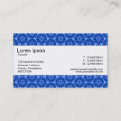 Carte De Visite Bande centrale - Roue étoile - Couleurs de bleu (Dos)