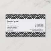 Carte De Visite Bande centrale - Roue étoile - Noir (Dos)