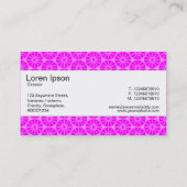 Carte De Visite Bande centrale - Roue étoile - Nuances de Magenta (Dos)