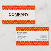 Carte De Visite Bande centrale - Roue étoile - Rouge sur ambre (Devant / Derrière)