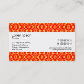 Carte De Visite Bande centrale - Roue étoile - Rouge sur ambre (Dos)