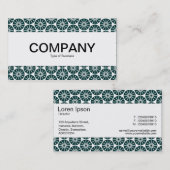 Carte De Visite Bande centrale - Roue étoile - Vert foncé sur Blan (Devant / Derrière)