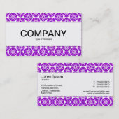 Carte De Visite Bande centrale - Roue étoile - Violet sur blanc (Devant / Derrière)