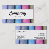 Carte De Visite Bande centrale - Roulettes de coton (Devant / Derrière)