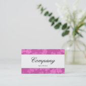 Carte De Visite Bande centrale - Script - Fleurs - Rose (Debout devant)