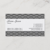 Carte De Visite Bande centrale - Script - Motif à échelle de poiss (Dos)