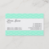 Carte De Visite Bande centrale - Script - Motif à échelle de poiss (Dos)