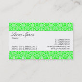 Carte De Visite Bande centrale - Script - Motif à échelle de poiss (Dos)