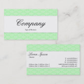 Carte De Visite Bande centrale - Script - Motif à échelle de poiss (Devant / Derrière)