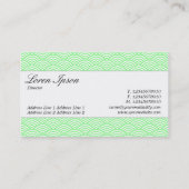 Carte De Visite Bande centrale - Script - Motif à échelle de poiss (Dos)