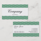 Carte De Visite Bande centrale - Script - Motif à échelle de poiss (Devant / Derrière)