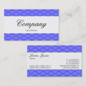 Carte De Visite Bande centrale - Script - Motif à échelle de poiss (Devant / Derrière)