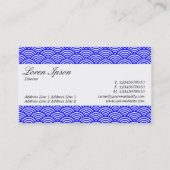 Carte De Visite Bande centrale - Script - Motif à échelle de poiss (Dos)