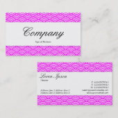 Carte De Visite Bande centrale - Script - Motif à échelle de poiss (Devant / Derrière)