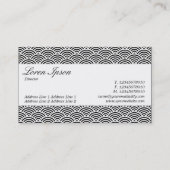 Carte De Visite Bande centrale - Script - Motif à échelle de poiss (Dos)