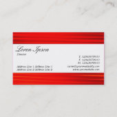 Carte De Visite Bande centrale - Script - Rouge chaud (Dos)