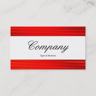 Carte De Visite Bande centrale - Script - Rouge chaud