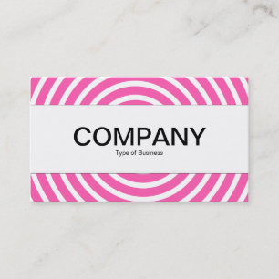 Carte De Visite Bande centrale - Spirale - rose et blanc