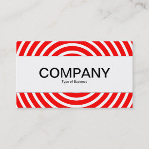Carte De Visite Bande centrale - Spirale - Rouge et Blanc