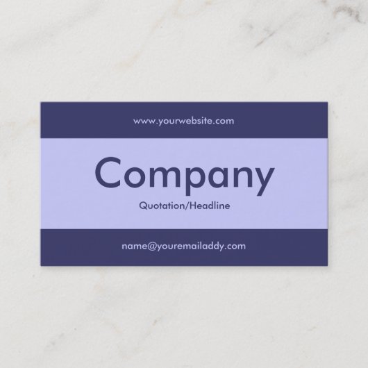 Carte De Visite Bande centrale v2 - Bleu en poudre avec bleu 33366 (Devant)