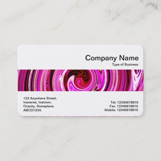 Carte De Visite Bande centrale - Vortex rose (Devant)